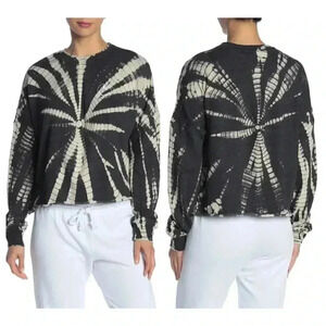 Betsey Johnson Tie-Dye Raw Hem Sweater Small